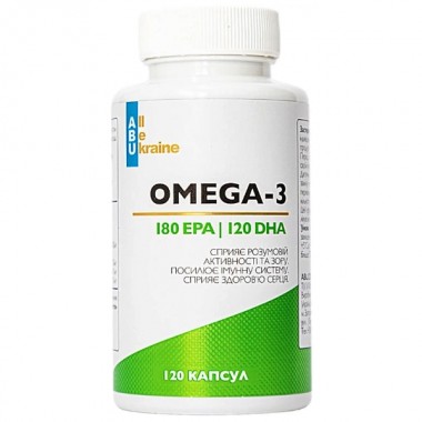 Омега 3 All be Ukraine Omega-3 (EPA-DHA) 180/120 120 Caps