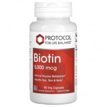 Биотин Protocol for Life Balance Biotin 5000 mcg 90 Veg Caps