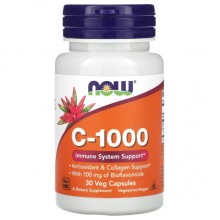 Витамин C NOW Foods Vitamin C-1000 30 Veg Caps
