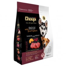 CHOUPI сухой корм для собак малых и средних пород 1,6 кг, Говядина с Тыквой