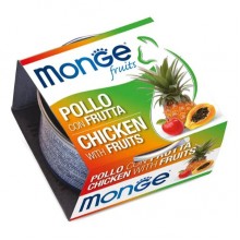 Влажный корм для котов MONGE CAT WET Adult курица с фруктами 80 г