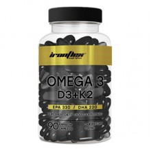 Омега для спорта IronFlex Omega 3 D3+K2 90 Caps Омега для спорта IronFlex Omega 3 D3+K2 90 Caps