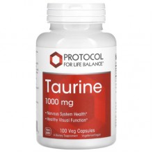Таурин Protocol for Life Balance Taurine 1000 mg 100 Veg Caps Таурин Protocol for Life Balance Taurine 1000 mg 100 Veg Caps