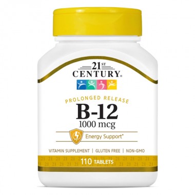 Витамин Б12 21st Century B-12 Prolonged Release 1000 mcg 110 Tabs Витамин Б12 21st Century B-12 Prolonged Release 1000 mcg 110 Tabs