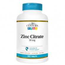 Микроэлемент Цинк 21st Century Zinc Citrate 50 mg 360 Tabs