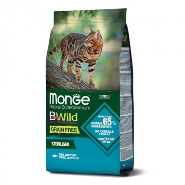  Monge Cat Bwild Grain Free Sterilised тунец 1,5 Кг