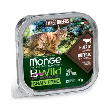  Monge Cat Wet Bwild Grain Free буйвол (для кошек крупных пород с 2-х месяцев) 0,1 Кг