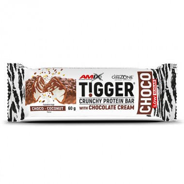 Протеиновый батончик Amix Nutrition Tigger Choco Crunchy Protein Bar 20 х 60 g Chocolate Coconut Протеиновый батончик Amix Nutrition Tigger Choco Crunchy Protein Bar 20 х 60 g Chocolate Coconut