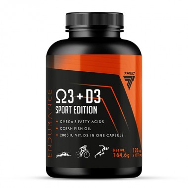 Омега для спорта Trec Nutrition OMEGA 3 + D3 Sport Edition 120 Caps