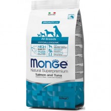 Сухой корм для собак Monge Dog All breeds Hypo лосось с тунцом (гипоаллергенный) 2,5 Кг