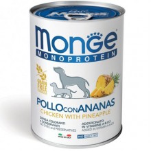 Влажный корм для собак Monge Dog Wet FRUIT MONOPROTEIN курица с ананасом 0,4 Кг