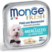 Влажный корм для собак Monge Dog Wet FRESH треска 0,1 Кг