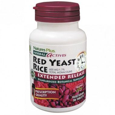 Красный рис Nature's Plus Herbal Actives, Red Yeast Rice 600 mg 30 Tabs