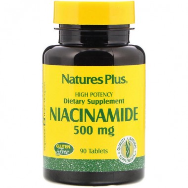 Ниацин Nature's Plus Niacinamide 500 mg 90 Tabs