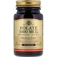 Фолиевая кислота Solgar Folate 1000 mcg (as Metafolin) 60 Tabs Фолиевая кислота Solgar Folate 1000 mcg (as Metafolin) 60 Tabs