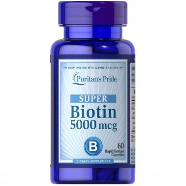 Биотин Puritan's Pride Biotin 5000 mcg 60 Caps Биотин Puritan's Pride Biotin 5000 mcg 60 Caps