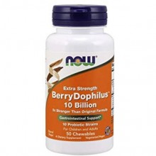 Пробиотик NOW Foods Berry Dophilus, 10 Billion 50 Chewables Berry Flavor