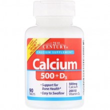 Микроэлемент Кальций 21st Century Calcium 500 + D3 200 IU 90 Caplets