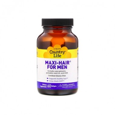 Комплекс для кожи, волос, ногтей Country Life Maxi Hair for Men 60 Softgels