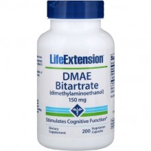 Диметиламиноэтанол Life Extension DMAE Bitartrate 150 mg 200 Veg Caps Диметиламиноэтанол Life Extension DMAE Bitartrate 150 mg 200 Veg Caps