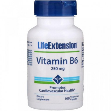 Пиридоксин Life Extension Vitamin B6 250 mg 100 Veg Caps Пиридоксин Life Extension Vitamin B6 250 mg 100 Veg Caps