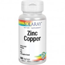 Микроэлемент Цинк Solaray Zinc Copper 100 Veg Caps Микроэлемент Цинк Solaray Zinc Copper 100 Veg Caps