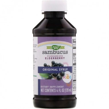 Бузина Nature's Way Original Sambucus for Kids, Standardized Elderberry 4 fl oz 120 ml Standardized Elderberry NWY-06973