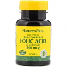 Фолиевая кислота Nature's Plus Folic Acid 800 mcg 90 Tabs NTP1790