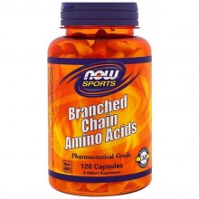 Аминокислота BCAA NOW Foods Sports, Branched Chain Amino Acids 120 Caps NF0053