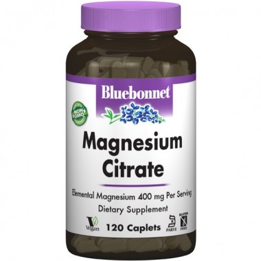 Микроэлемент Магний Bluebonnet Nutrition Magnesium Citrate 400 mg 120 Tabs BLB0731