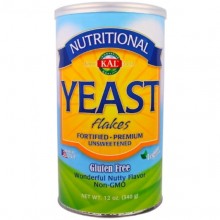 Пивные дрожжи KAL Nutritional Yeast Flakes, 12 oz 340 g /17 servings/ Unsweetened CAL-38000