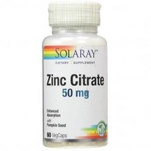 Микроэлемент Цинк Solaray Zinc Citrate 50 mg 60 Veg Caps SOR-47102 Микроэлемент Цинк Solaray Zinc Citrate 50 mg 60 Veg Caps SOR-47102