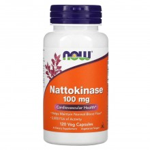 Комплекс для профилактики давления и кровообращения NOW Foods Nattokinase 100 mg 120 Veg Caps