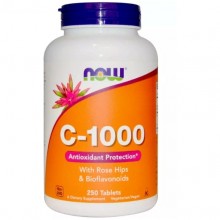 Витамин C NOW Foods Vitamin C-1000 Rose Hips And Bioflavonoids 250 Tabs NF0687