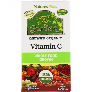 Витамин C Nature's Plus Vitamin C 500 mg 60 Veg Caps NTP30733