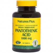 Пантотеновая кислота Nature's Plus Pantothenic Acid 1000 mg 60 Tabs NTP2060
