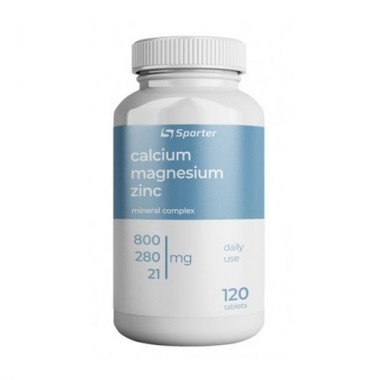 Мультиминералы для спорта Sporter Calcium Magnesium Zinc 120 Tabs Мультиминералы для спорта Sporter Calcium Magnesium Zinc 120 Tabs