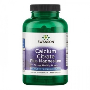 Микроэлемент Кальций Swanson Calcium Citrate Plus Magnesium 150 Caps