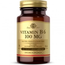 Пиридоксин Solgar Vitamin B6 100 mg 100 Veg Caps Пиридоксин Solgar Vitamin B6 100 mg 100 Veg Caps