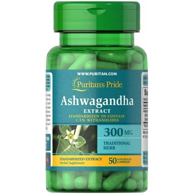 Ашваганда Puritan's Pride Ashwagandha Standardized Extract 300 mg 50 Caps Ашваганда Puritan's Pride Ashwagandha Standardized Extract 300 mg 50 Caps