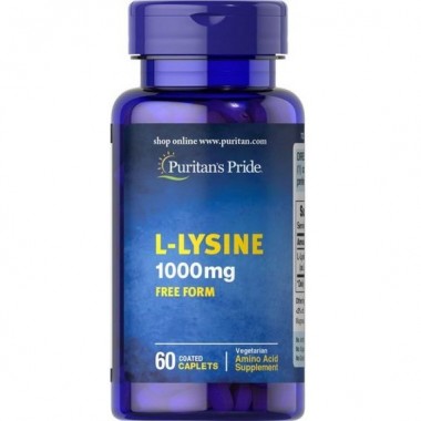 Лизин Puritan's Pride L-Lysine 1000 mg 60 Caplets
