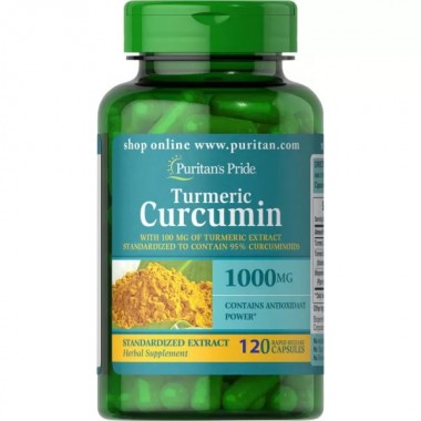 Куркума Puritan's Pride Turmeric Curcumin 1000 mg with Bioperine 5 mg 120 Caps