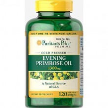 Олія вечірньої примули Puritan's Pride Evening Primrose Oil 1300 MG With GLA 120 Softgels