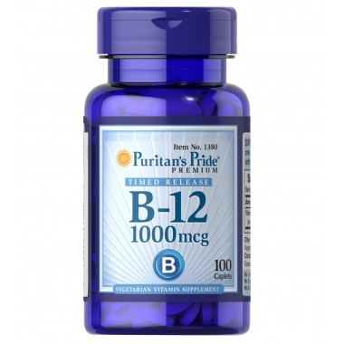 Вітамін Б12 Puritan's Pride Vitamin B-12, Timed Release Caplets 1000 mcg 100 Caplets