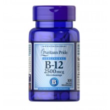 Вітамін Б12 Puritan's Pride Vitamin B-12 Sublingual 2500 mcg 100 Microlozenges