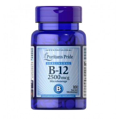 Вітамін Б12 Puritan's Pride Vitamin B-12 Sublingual 2500 mcg 100 Microlozenges