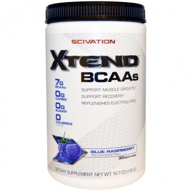 Амінокислота BCAA для спорту Scivation Xtend BCAAs 416 g /30 servings/ Blue Raspberry