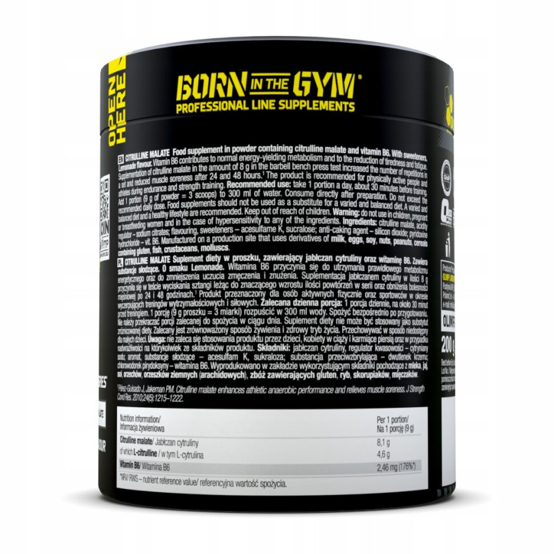 Цитрулін для спорту Olimp Nutrition Citrulline Malate 200 g /22 servings/ Lemonade