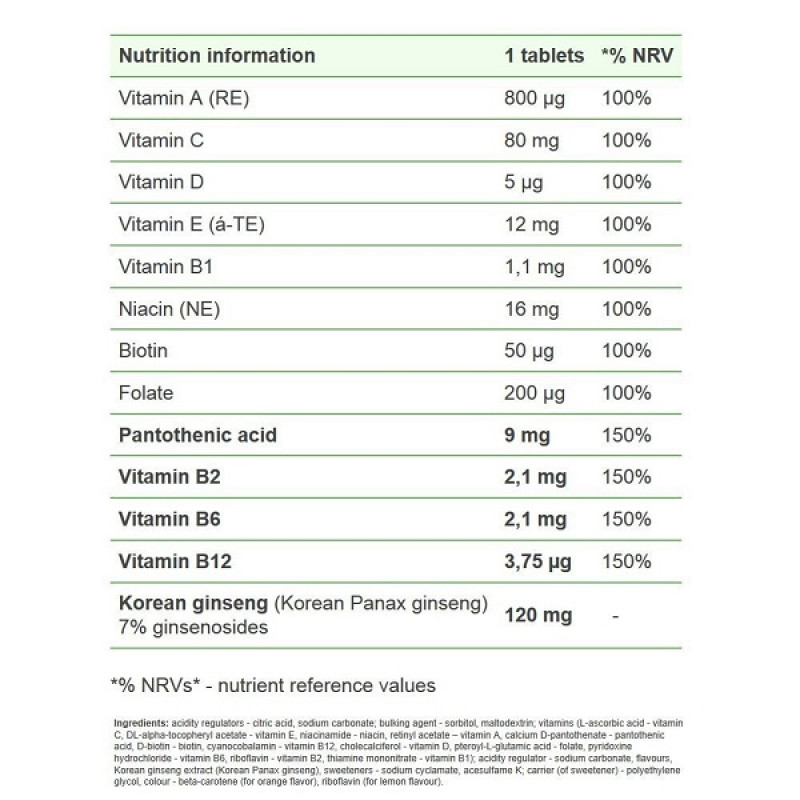 Мультивітаміни для спорту Olimp Nutrition Gold Vit complex+Ginseng 20 Tabs Orange