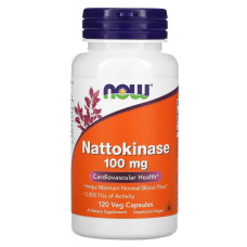 Комплекс для профілактики тиску та кровообігу NOW Foods Nattokinase 100 mg 120 Veg Caps